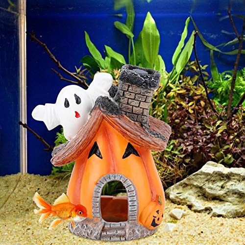 Cuque Venta Loca Calabaza de Resina de pecera no tóxica, Adornos de Calabaza de Acuario de Verduras de Resina, para Peces camarones