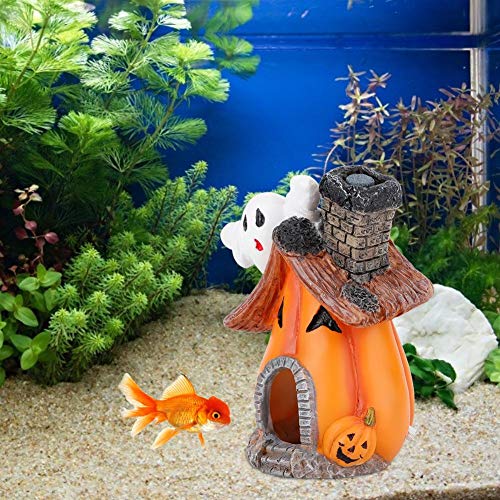 Cuque Venta Loca Calabaza de Resina de pecera no tóxica, Adornos de Calabaza de Acuario de Verduras de Resina, para Peces camarones