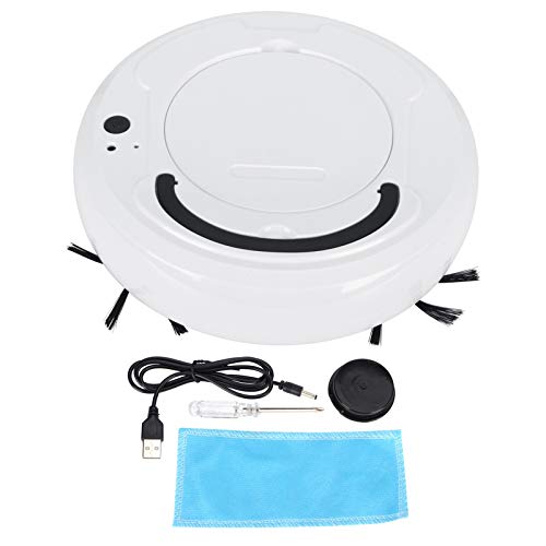 DAUERHAFT Carga USB Robot de reconocimiento automático Aspirador Robot de Limpieza Inteligente Inicio con un Solo botón para familias con Perros y Gatos Lindos