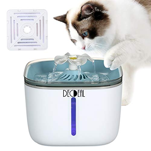 Decdeal Filtro para Fuente de Agua Automática para Gatos, Bebedero Eléctrico para Mascotas, Dispensador de Accesorios (5 Piezas)