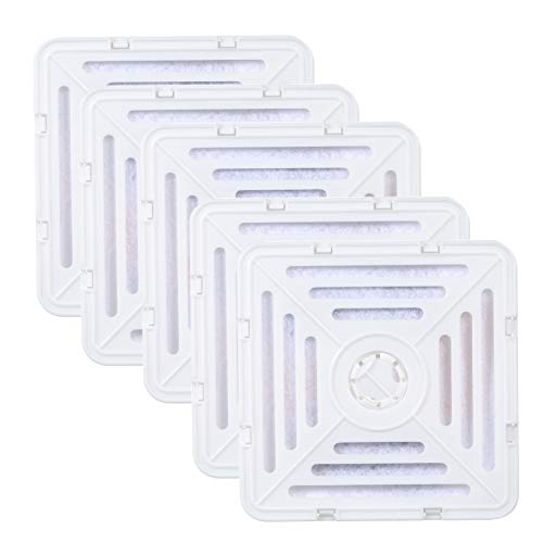 Decdeal Filtro para Fuente de Agua Automática para Gatos, Bebedero Eléctrico para Mascotas, Dispensador de Accesorios (5 Piezas)