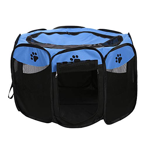 Decdeal - Parque para perros, estanco, plegable, portátil, para mascotas, al aire libre, Oxford, ejercicio para tienda de campaña, casa para perros, gatos, conejos