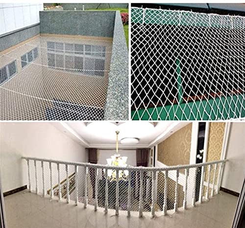 DELIMITE Niños Balcón Seguridad Redes Stair Barandilla Red Protectora Truco de Derato Pesado Trailer Remolque Red Participación Techo Colgadores de Pared Decoración (tamaño : 2.5 * 4M)