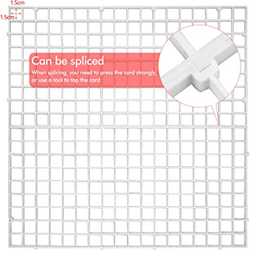Demason 5 Pcs Divisor de Acuario, Rejilla Divisora Acuario, para Tanques de Acuario, Divisor de Aislamiento para Peceras, Separador de Bandeja para Peces, con 10 Ventosas Divisorias (Blanco)
