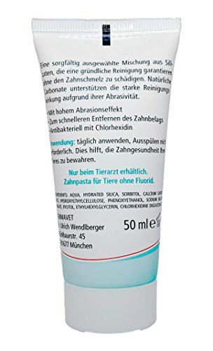 DERMAVET Lavapirox Pasta dental del veterinario con clorhexidina Vet Anti-Plaque C contra sarro y inflamación de las encías.