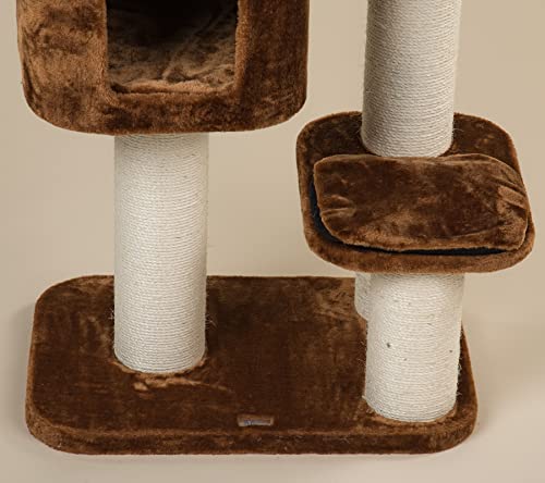 Devon Rex Plus XXL - Rascador para gatos grandes, color marrón, troncos de 15 cm de diámetro, troncos de 70 x 50 x 120 cm y estable de 30 kg, para gatos grandes y pesados