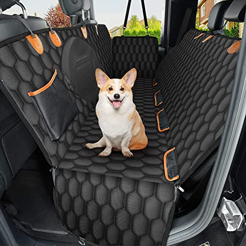 DEWUFAFA Funda Perros Coche Impermeable y Resistente a los arañazos Protector Asiento Hamaca Pet Cubierta Asiento Coche Perro con Ventana de Malla (Size:152x162cm/59.8x63.7in)