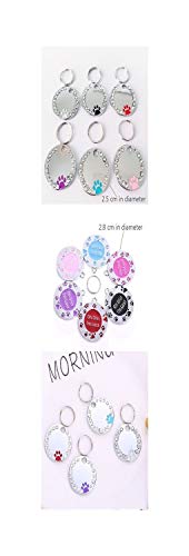 DHDHWL Placas Identificación 1pcs de grabado personalizado animal doméstico del gato etiqueta del nombre del collar de perro etiqueta de accesorios Placa de características anti-perdida colgante llave