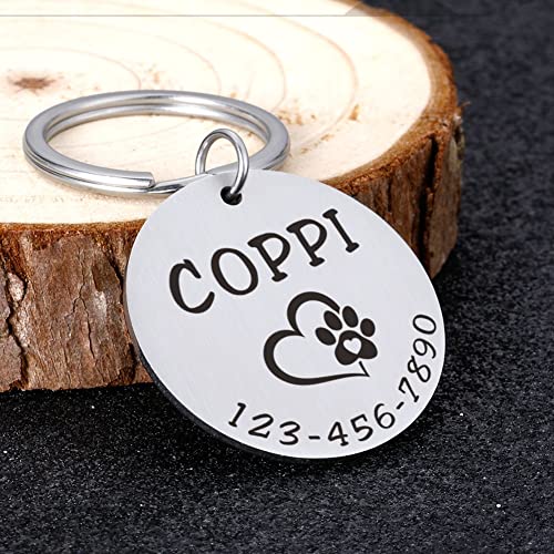 DHDHWL Placas Identificación Perros 1pcs mascota IDENTIFICACIÓN Etiquetas Accesorios for cuello de perro PET PERROS NOMBRES DE PERROS Etiquetas Anti-perdidas Personalizado Perro Perro Puppy Colgante g