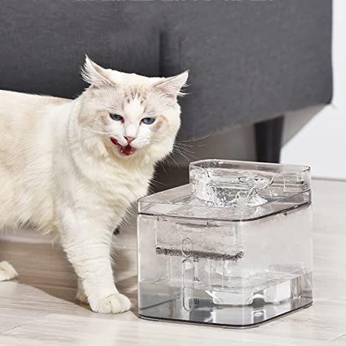 DHYBDZ Fuente de Agua para Gatos con Calentador, Fuente de Agua para Mascotas con Sentido inalámbrico con Bomba súper silenciosa, dispensador Inteligente para Agua Potable para Perros