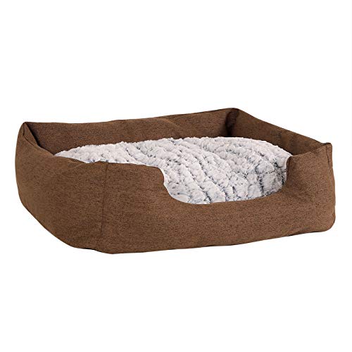 Dibea DB00741, Cama para Perro (Tela Mezcla) cojín de Piso Reversible, 80 x 60 cm, marrón (mas Colores y tamaños)