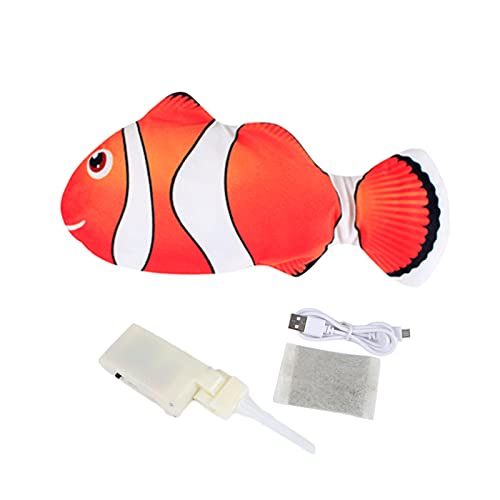Dingyue Flopping Fish Moving Fish Juguete de peluche con luz y sonido realista Flopping Fish Wiggle juguetes de peces movimiento gatito juguetes
