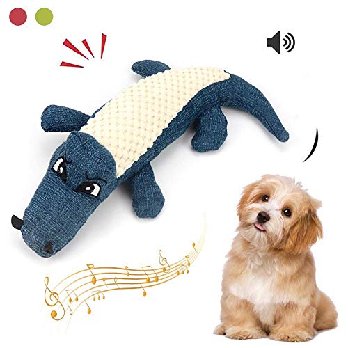 Disfraz de Hallloween Mascota Ropa para Perros Cachorro Molar Lindo en Forma de cocodrilo Volar Chirrido Mordisco Mordisco Juguete Divertido Disfraces Accesorios- Verde