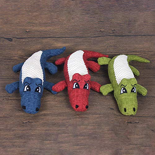 Disfraz de Hallloween Mascota Ropa para Perros Cachorro Molar Lindo en Forma de cocodrilo Volar Chirrido Mordisco Mordisco Juguete Divertido Disfraces Accesorios- Verde