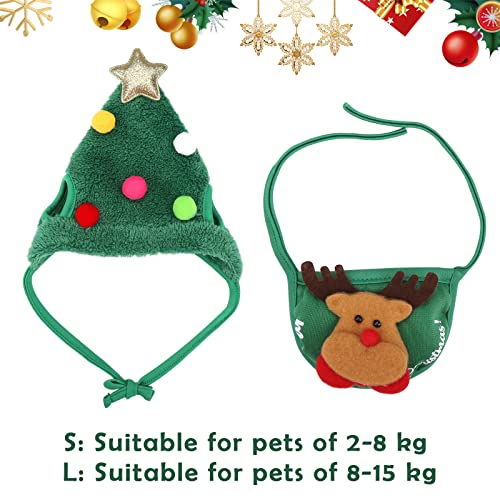 Disfraz de Navidad para mascotas, gato o perro, color rojo, talla L