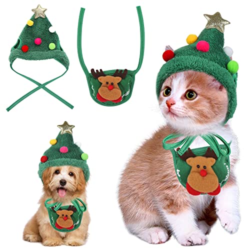 Disfraz de Navidad para mascotas, gato o perro, color rojo, talla L