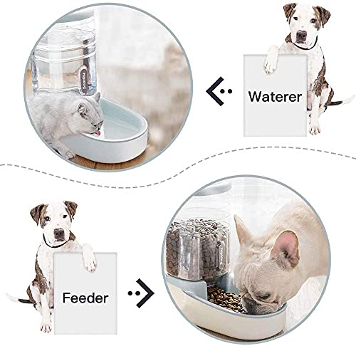Dispensador de croquetas y agua 3,8 l, comedero y bebedores, cuenco automático para gato, perro, conejo,