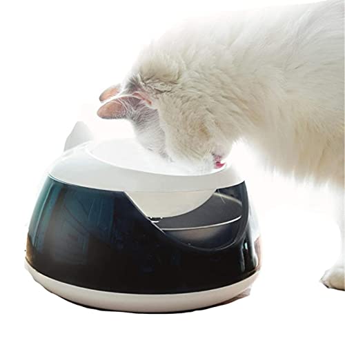 Dispensadores de agua para masco Fuente de bebida del gato, 1,5 litros de la fuente de consumo de mascotas silenciosa automática con DIRIGIÓ Luz, USB Plug Gat Boting Fountain adecuado para gatos, perr