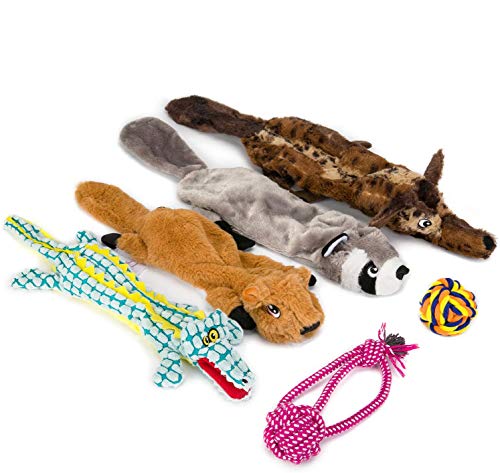 Dog Squeaky Toys Peluches para perros Chew No Stuffing Puppy Toys Juguetes de cuerda duraderos
