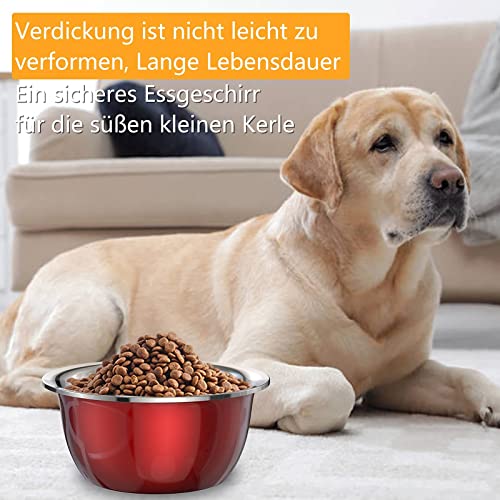 Dorakitten Platos para perros | 2pcs acero inoxidable Comederos y bebederos | Comedero engrosado anti-caída para gatos y perros cuenco de agua para de gran capacidad Productos para mascotas