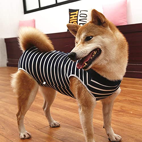 Dotoner Chaleco de recuperación para Perros y Gatos, Protector de heridas Abdominales, Ropa quirúrgica médica para Cachorros (L, Blue)