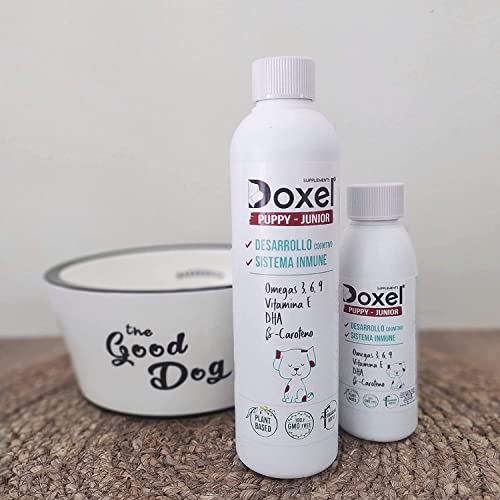 Doxel Puppy Junior 500ml| Aceite para Perros Cachorros| Suplemento| Refuerza Sistema Inmunitario| Previene Problemas Piel y Pelo | Omega 3 6 9| Vitaminas y antioxidante