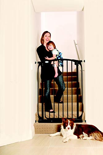 Dreambaby Barrera de Seguridad Chelsea Extra Alta, Negra, 71-80 cm