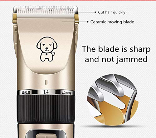 drolpt Perro del Gato del Perro casero máquina de Afeitar de Cortar el Pelo del Condensador de Ajuste eléctrico del Pelo del Corte de Pelo del Peine (Color : 6)