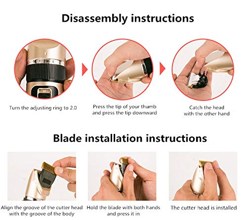 drolpt Perro del Gato del Perro casero máquina de Afeitar de Cortar el Pelo del Condensador de Ajuste eléctrico del Pelo del Corte de Pelo del Peine (Color : 6)