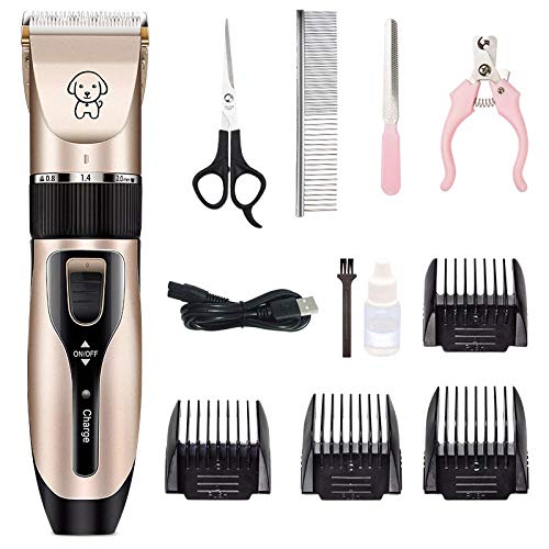 drolpt Perro del Gato del Perro casero máquina de Afeitar de Cortar el Pelo del Condensador de Ajuste eléctrico del Pelo del Corte de Pelo del Peine (Color : 6)