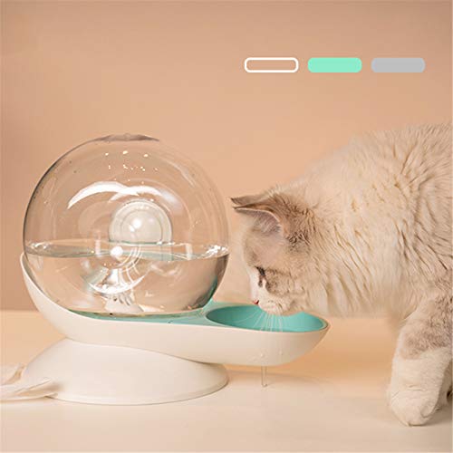 DZSF Relabijón automático Dispensador de Agua de Gato con Forma de Caracol para Perro Gatos alimentador Mascota Bebiendo Cuencos Auto-dispensación Gravedad Waterer 2.8L