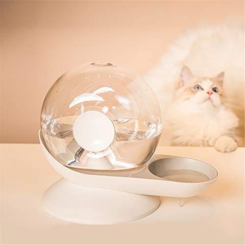 DZSF Relabijón automático Dispensador de Agua de Gato con Forma de Caracol para Perro Gatos alimentador Mascota Bebiendo Cuencos Auto-dispensación Gravedad Waterer 2.8L
