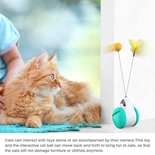 El Juguete Interactivo del Gato Se Balancea Y Luego Se Arruina, Rueda Giratoria para Cazar Un Palo De Juguete para Mascotas, Diversión Persiguiendo Productos para Mascotas para Fácil De Limpiar