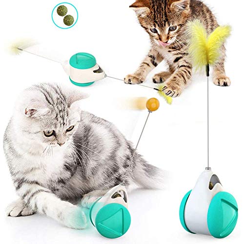 El Juguete Interactivo del Gato Se Balancea Y Luego Se Arruina, Rueda Giratoria para Cazar Un Palo De Juguete para Mascotas, Diversión Persiguiendo Productos para Mascotas para Fácil De Limpiar