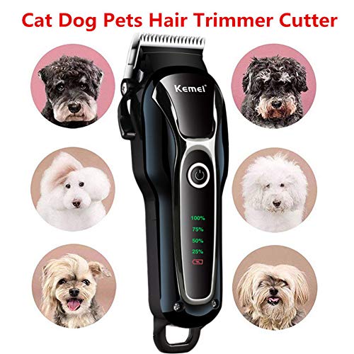 Eléctrica Recargable Trimmer Pelo Del Animal Doméstico Del Gato Del Perro Casero De Bajo Ruido Las Podadoras Pelo Y Estética Máquina Afeitar De La Máquina De Corte Conjunto De 100-240V Mascota