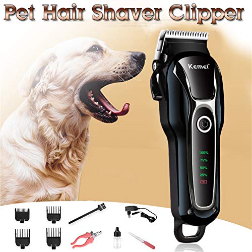 Eléctrica Recargable Trimmer Pelo Del Animal Doméstico Del Gato Del Perro Casero De Bajo Ruido Las Podadoras Pelo Y Estética Máquina Afeitar De La Máquina De Corte Conjunto De 100-240V Mascota