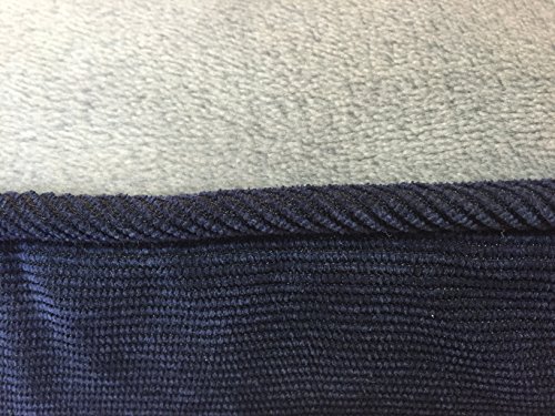 Ellie-Bo - Cama para Perro de 60 cm, tamaño pequeño (56 x 41 cm), Laterales de Pana Azul y Parte Superior de Piel sintética Gris.