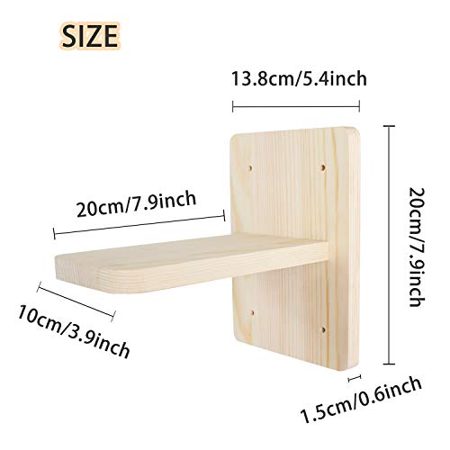 Escalera para Gatos, de madera maciza, Soporte de pared para escaleras muebles de juego Montado en la pared Estantes para gatos Escaleras de estantería del gato, 1 plataforma