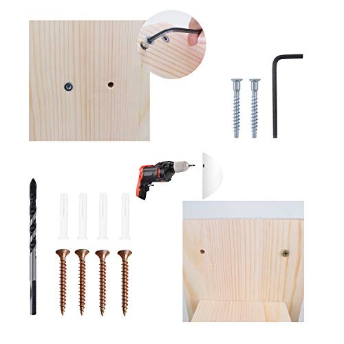 Escalera para Gatos, de madera maciza, Soporte de pared para escaleras muebles de juego Montado en la pared Estantes para gatos Escaleras de estantería del gato, 1 plataforma