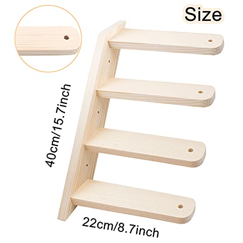 Escalera para Gatos, Soporte de pared para escaleras Escalada Gato Plataforma Cuatro Paso Escalera del Gato muebles para mascotas para escalar, jugar y descansar