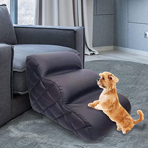 Escaleras para perros, Escalones para perros para cama alta, Muebles para gatos, Escalones para mascotas de espuma de alta densidad 3 niveles, Escalones antideslizantes Escaleras para mascotas Herrami