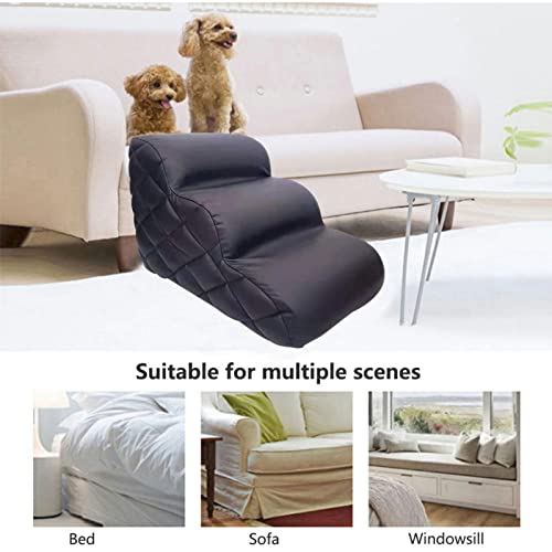 Escaleras para perros, Escalones para perros para cama alta, Muebles para gatos, Escalones para mascotas de espuma de alta densidad 3 niveles, Escalones antideslizantes Escaleras para mascotas Herrami