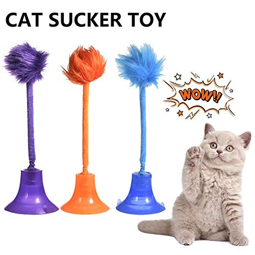 Esenlong Borlas Gusanos Atrapador Mascota Gato Teaser Varita Gato Catcher Shaggy Teaser Stick Cat Catcher Juguete Gato Juego Juguete Azul