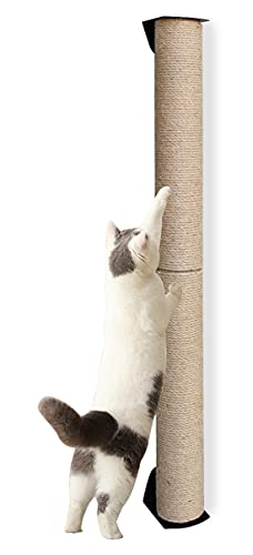 Estantes para postes de rascar para gatos montados en la pared, estante de muebles para gatos de interior y gatos grandes, postes para rascar gatos para escalada (80 cm de altura)