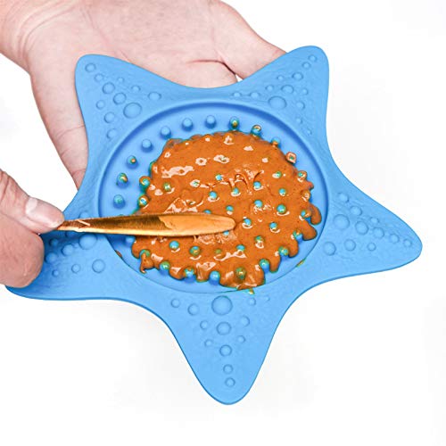 Eterspr 2 Piezas Tapete para Lamer Perros, Tapete para Mascotas, Alimentador Lento de Silicona, Succión Súper Fuerte, para Entrenamiento de Mascotas, Alimentación de Cachorros y Gatitos