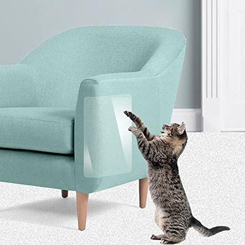 EUNEWR Protector antiarañazos para gatos, lámina adhesiva con tornillos, protección transparente contra arañazos para muebles tapizados, almohadilla antiarañazos, para puerta, muebles y pared