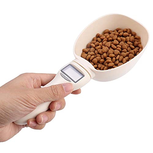 EVTSCAN Cucharas Inteligentes de pesaje electrónico, cucharas medidoras portátiles para Mascotas, Gatos, Perros, Mini Cocina electrónica, cucharas Digitales para Alimentos, básculas con Pantalla LED