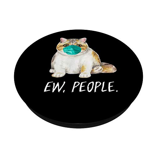 Exótico De Pelo Corto Gato Con Mascarilla Ew, People PopSockets PopGrip: Agarre intercambiable para Teléfonos y Tabletas
