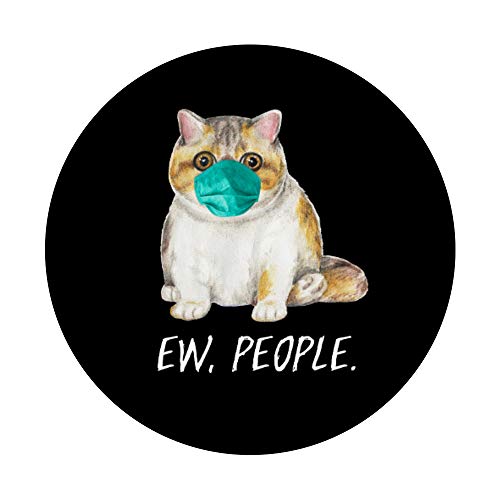 Exótico De Pelo Corto Gato Con Mascarilla Ew, People PopSockets PopGrip: Agarre intercambiable para Teléfonos y Tabletas