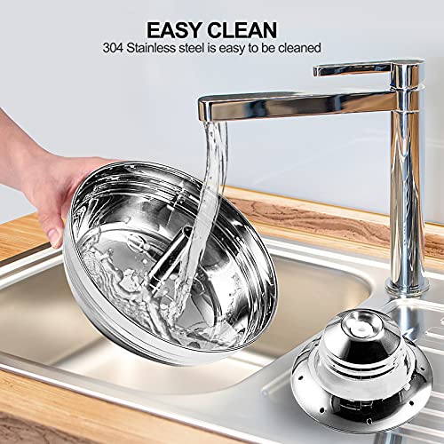 Eyglo Fuente de Agua para Gatos de Acero Inoxidable 304,Fuente de Agua para Mascotas de 2L de Capacidad con Bomba Ultra Silenciosa, Fácil deLimpiar,Dispensador de Agua Automático para Perros y Gatos